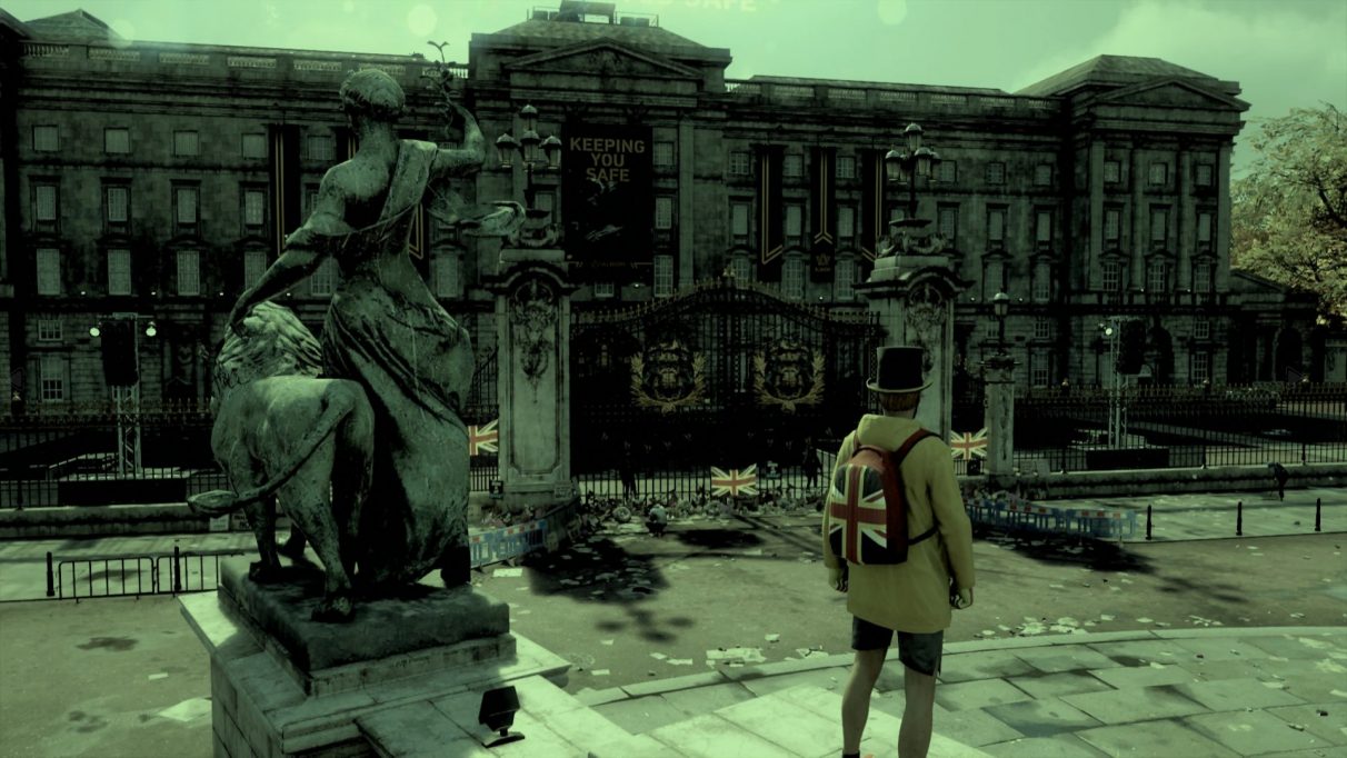 The Patriotism Lord surveys the shabby state of Buckingham Palace, looking sorrowful