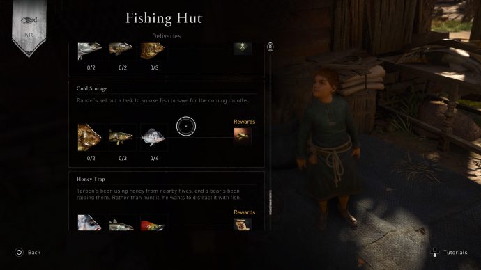 Trading fish for Tungsten Ingots in Assassin’s Creed Valhalla