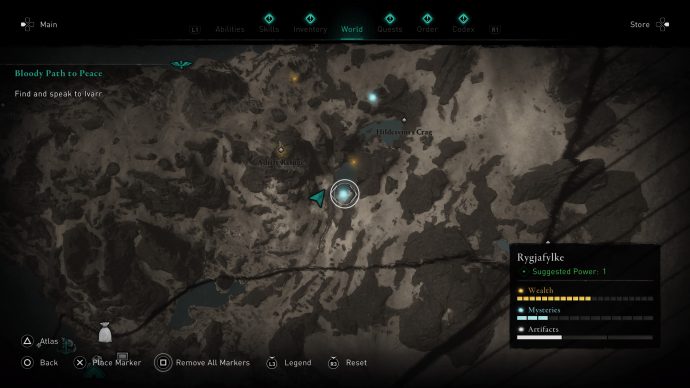 A map showing where to find Bil in Assassin’s Creed Valhalla