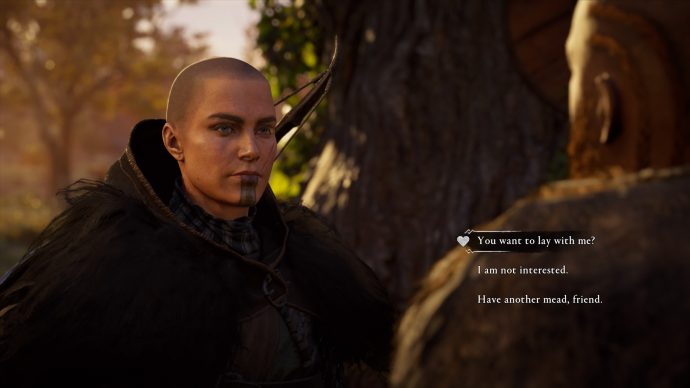 screenshot showing the Broder romance option in Assassin's Creed Valhalla