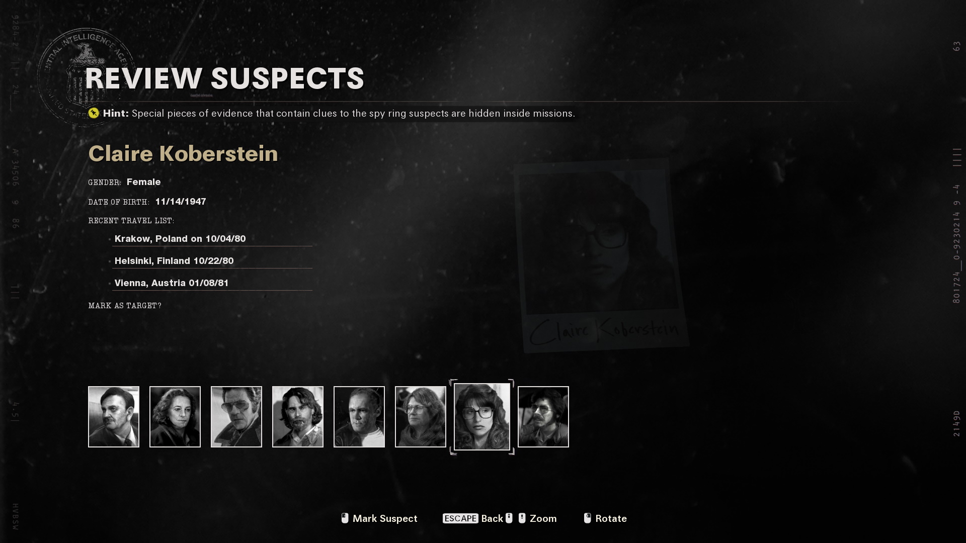 Call of Duty Cold War  Operation Red Circus evidence locations and suspects - 31