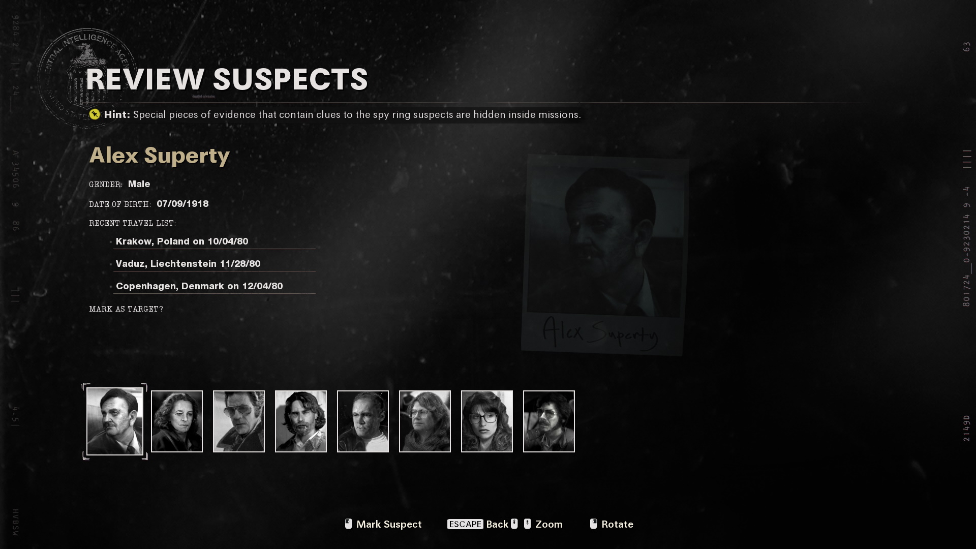 Call of Duty Cold War  Operation Red Circus evidence locations and suspects - 5