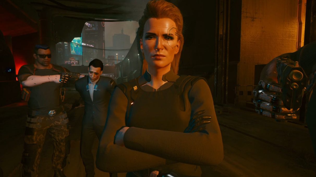 A screenshot of Meredith Stout in Cyberpunk 2077.