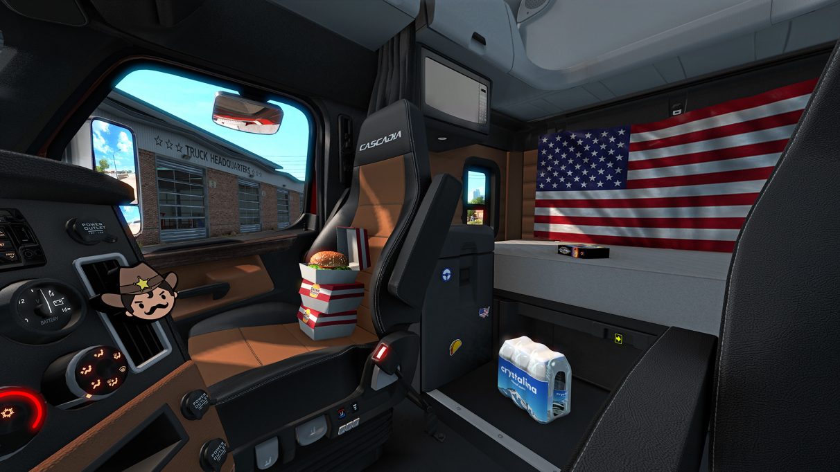 Trash up your American Truck Sim cab with burgers and coffee cups - 23